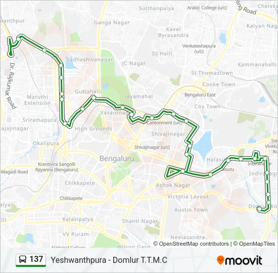 137 Bus Line Map