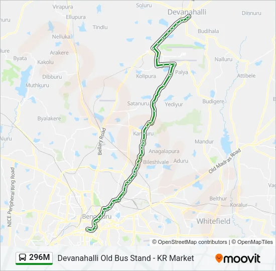 296M Bus Line Map