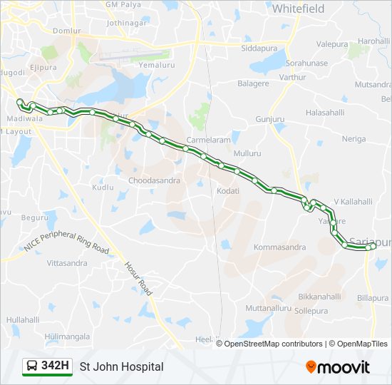 342H bus Line Map