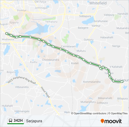 342H bus Line Map