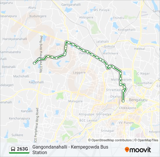 263G bus Line Map