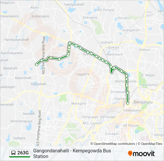 263G Bus Line Map