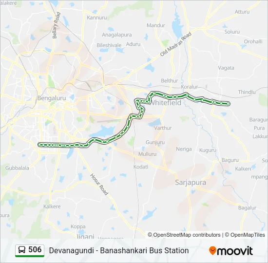 506 Bus Line Map