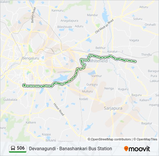 506 bus Line Map