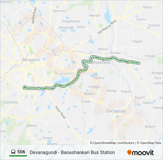 506 Bus Line Map