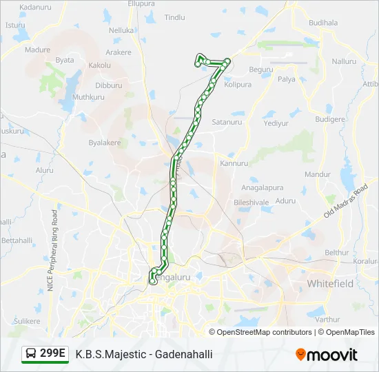 299E Bus Line Map