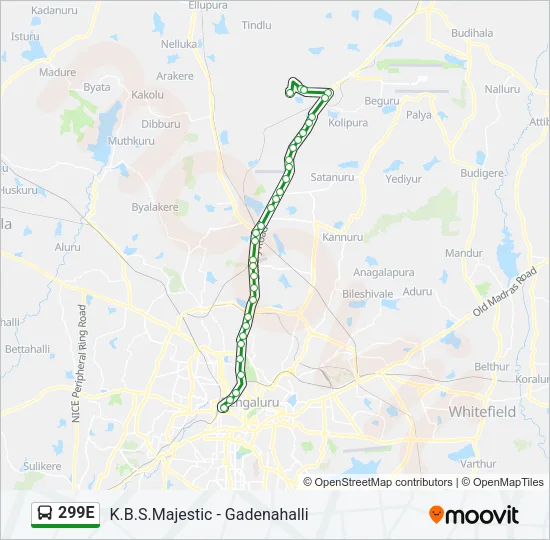 299E Bus Line Map