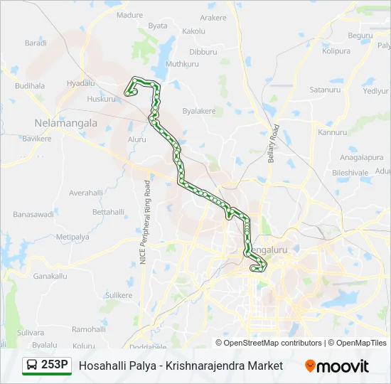 253P Bus Line Map