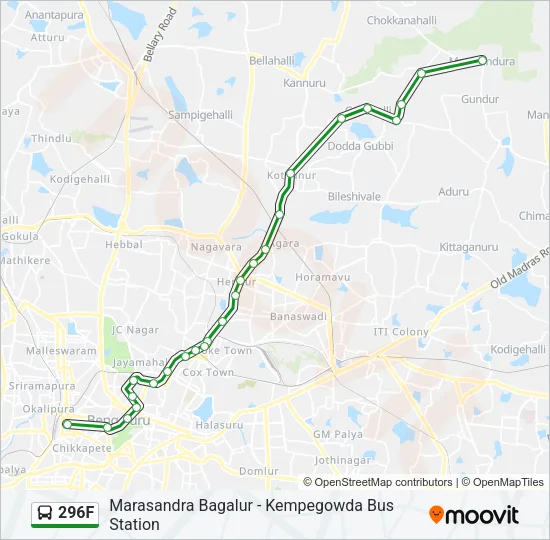 296F Bus Line Map
