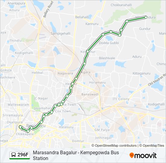 296F bus Line Map