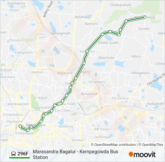 296F Bus Line Map