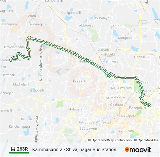 263R Bus Line Map