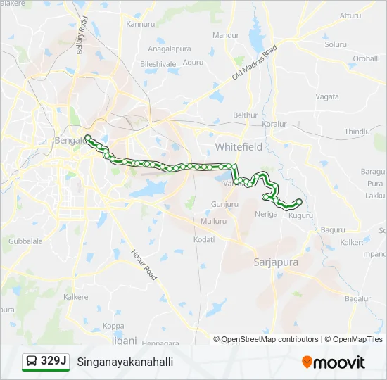 329J Bus Line Map