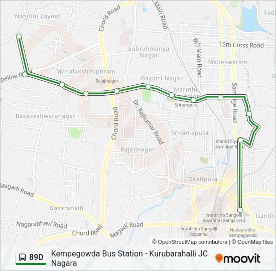 89D Bus Line Map