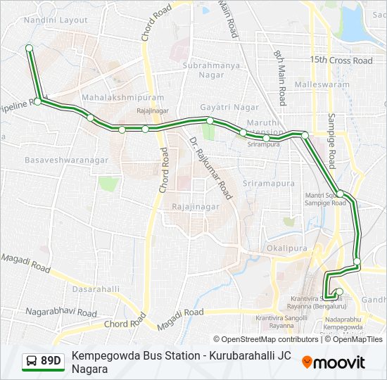 89D bus Line Map