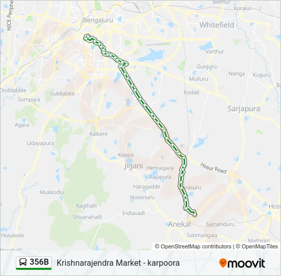 356B Bus Line Map