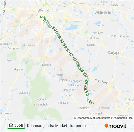 356B Bus Line Map