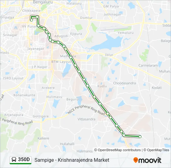 350D Bus Line Map