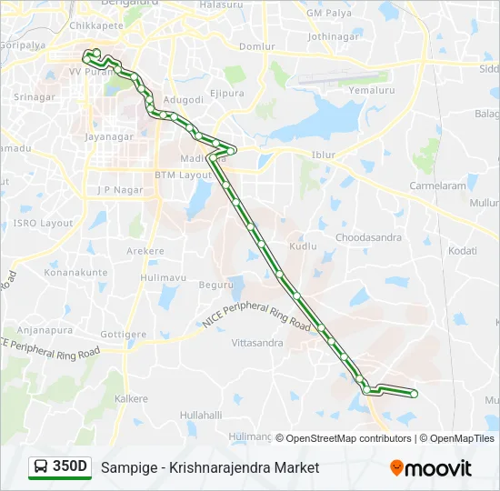 350D Bus Line Map