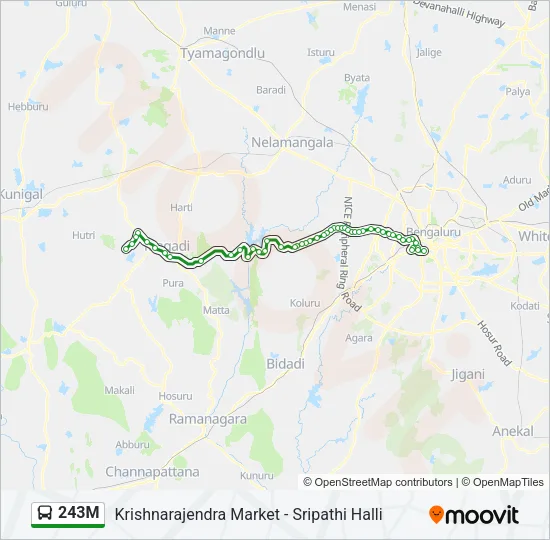 243M Bus Line Map