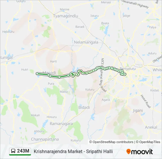 243M Bus Line Map