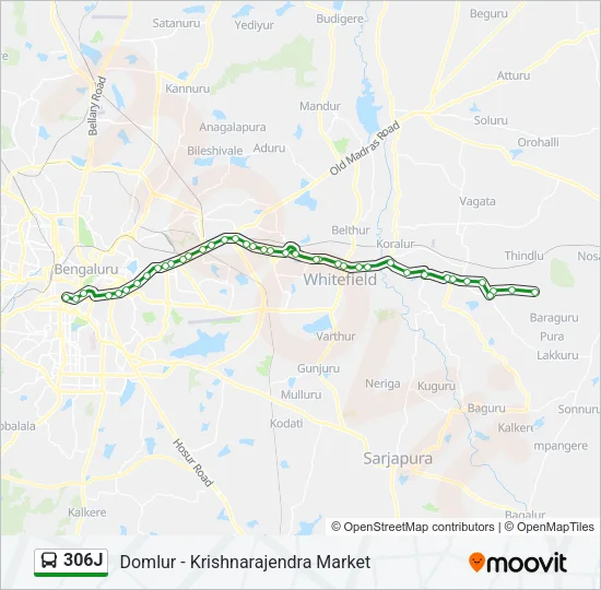 306J Bus Line Map