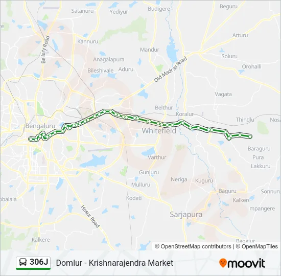 306J Bus Line Map