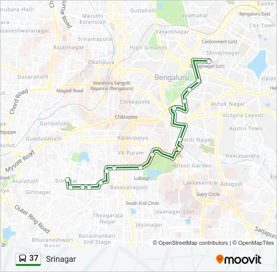 37 Bus Line Map