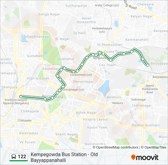 122 Bus Line Map