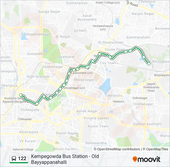 122 Bus Line Map