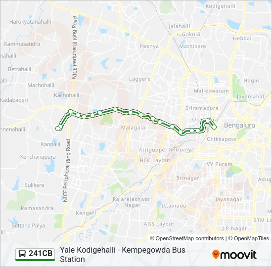 241CB Bus Line Map
