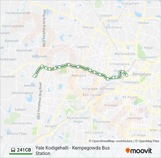 241CB Bus Line Map