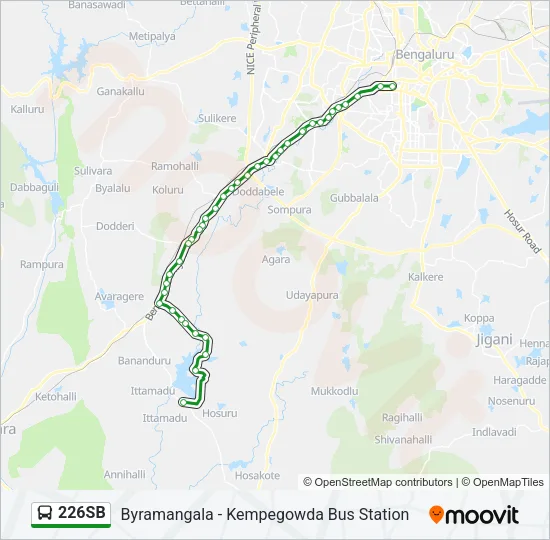226SB Bus Line Map