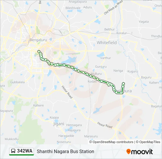 342WA Bus Line Map
