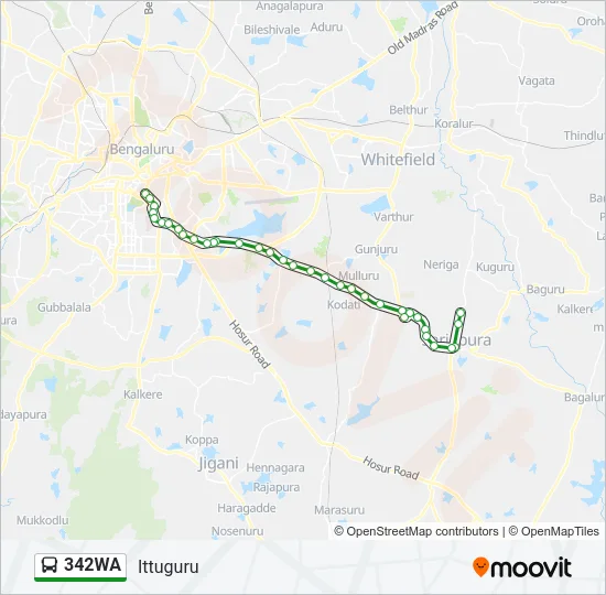 342WA Bus Line Map