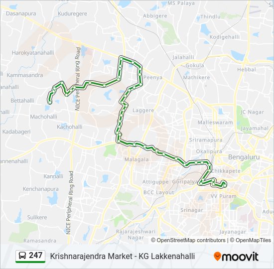 247 bus Line Map