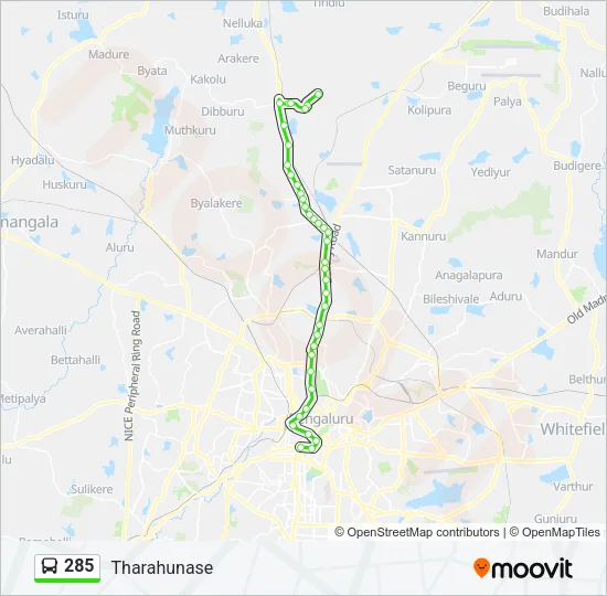 285 Bus Line Map