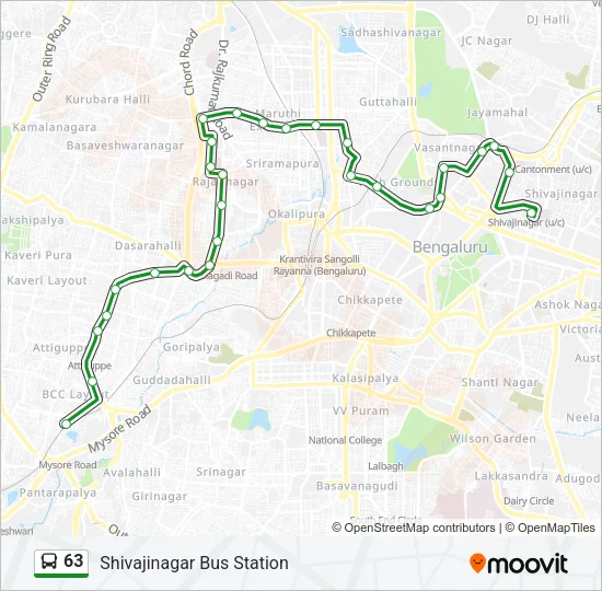 63 Bus Line Map