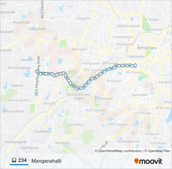 234 Bus Line Map