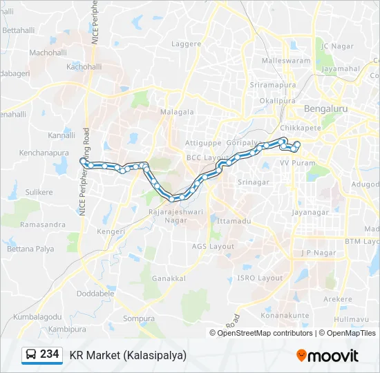 234 Bus Line Map