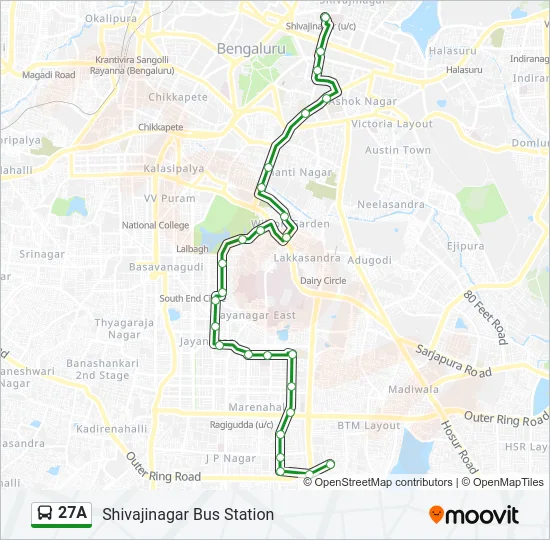 27A Bus Line Map