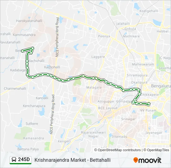 245D Bus Line Map