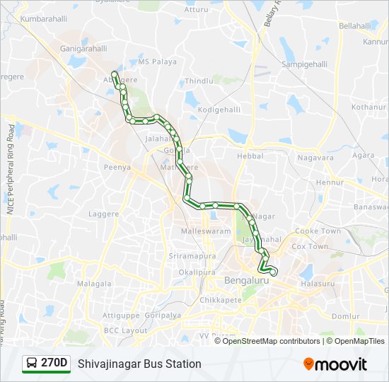 270D bus Line Map