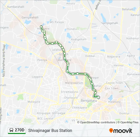 270D Bus Line Map