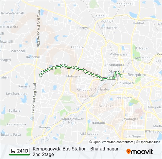 241D bus Line Map