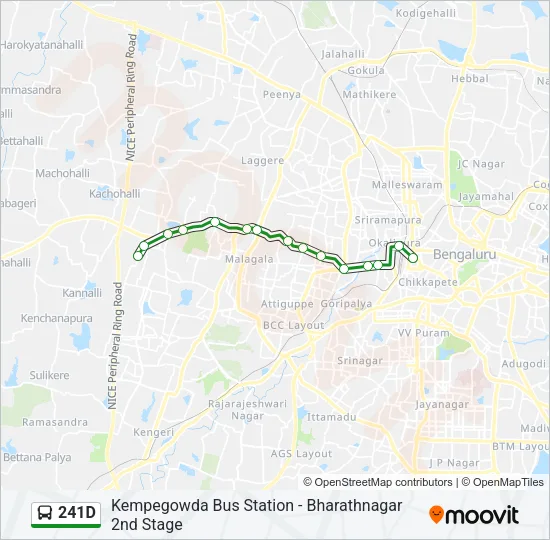 241D Bus Line Map