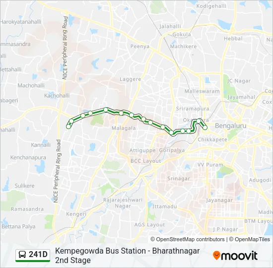 241D Bus Line Map
