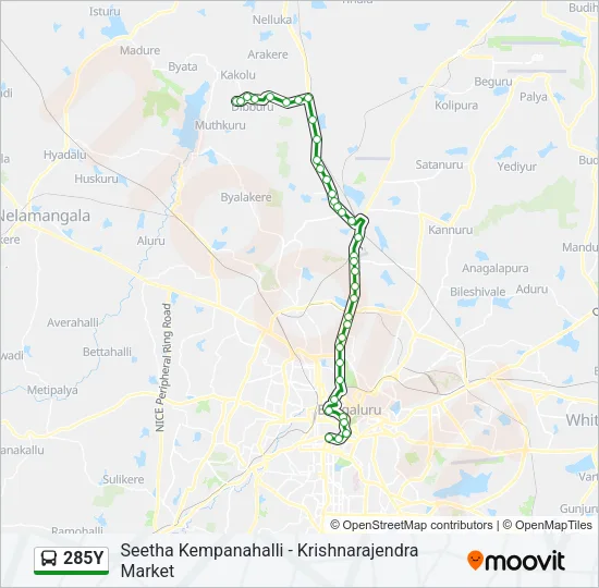 285Y Bus Line Map