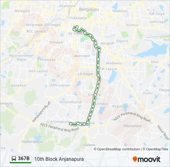 367B Bus Line Map