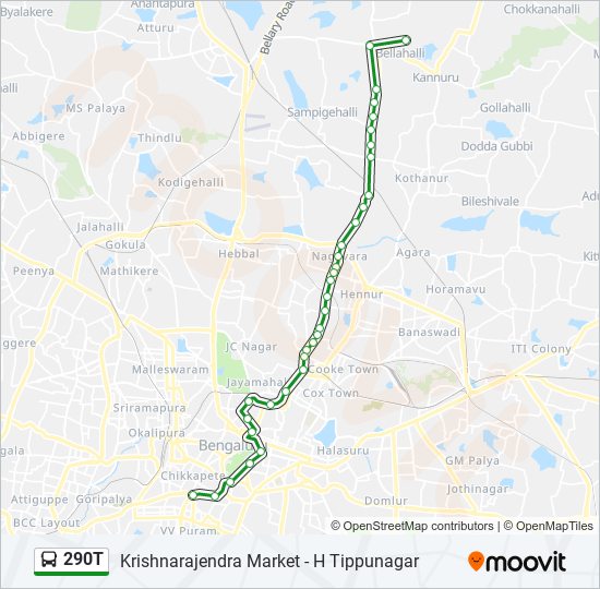 290T bus Line Map